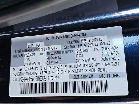 Used 2021 MAZDA CX-5 Touring image 36