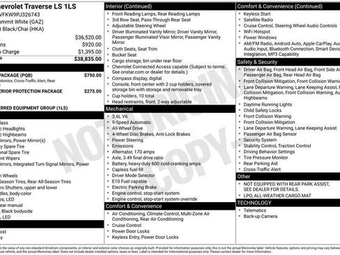 Used 2023 Chevrolet Traverse LS w/ Safety Package image 1