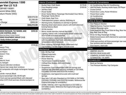 Used 2014 Chevrolet Express 1500 LS RWD image 2