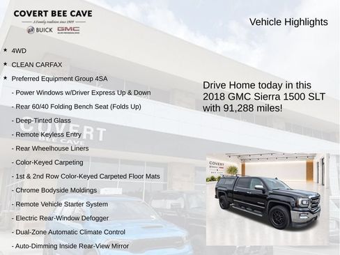 Used 2018 GMC Sierra 1500 SLT AWD/4WD image 8