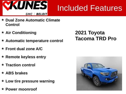 Used 2021 Toyota Tacoma TRD Sport w/ Technology Package image 2