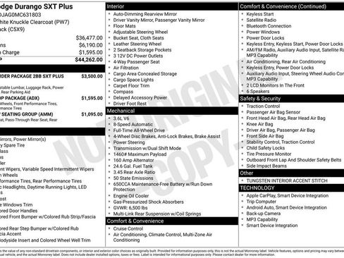 Used 2021 Dodge Durango SXT AWD/4WD image 6