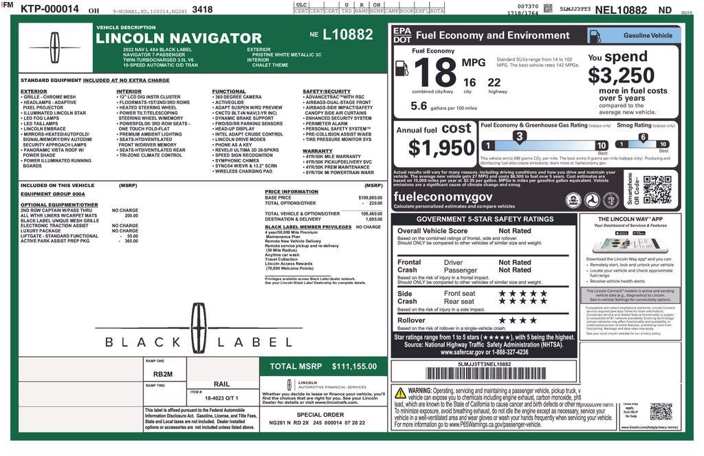 Used 2022 Lincoln Navigator L Black Label AWD/4WD image 54