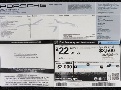 Used 2022 Porsche 718 Boxster RWD image 4