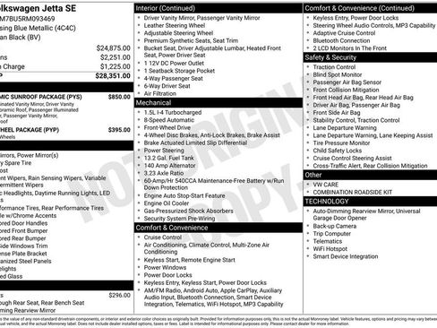 Used 2024 Volkswagen Jetta SE w/ Panoramic Sunroof Package FWD image 26