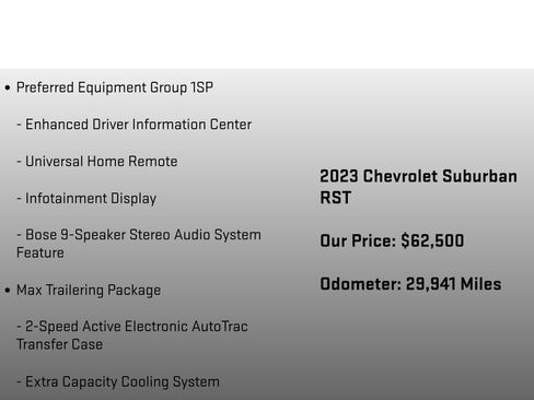 Used 2023 Chevrolet Suburban RST w/ Sport Performance Package image 18