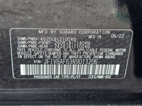 Used 2022 Subaru WRX Premium image 63