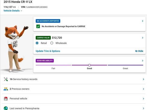 Used 2015 Honda CR-V LX image 3