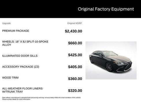 Used 2023 Lexus ES 350 w/ Premium Package FWD image 11
