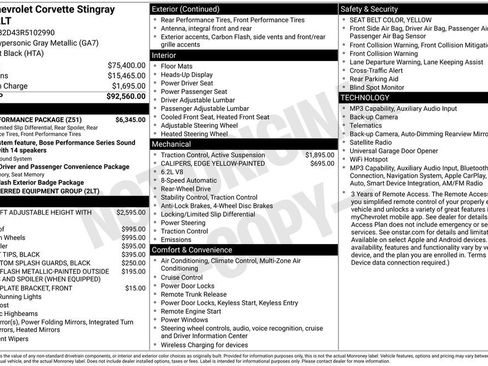 Used 2024 Chevrolet Corvette Stingray Preferred Cpe w/ Z51 Performance Package RWD image 35
