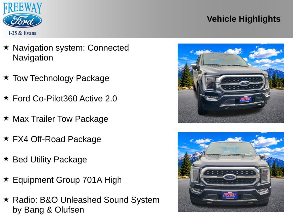 Used 2022 Ford F150 Platinum w/ Equipment Group 701A High AWD/4WD image 4
