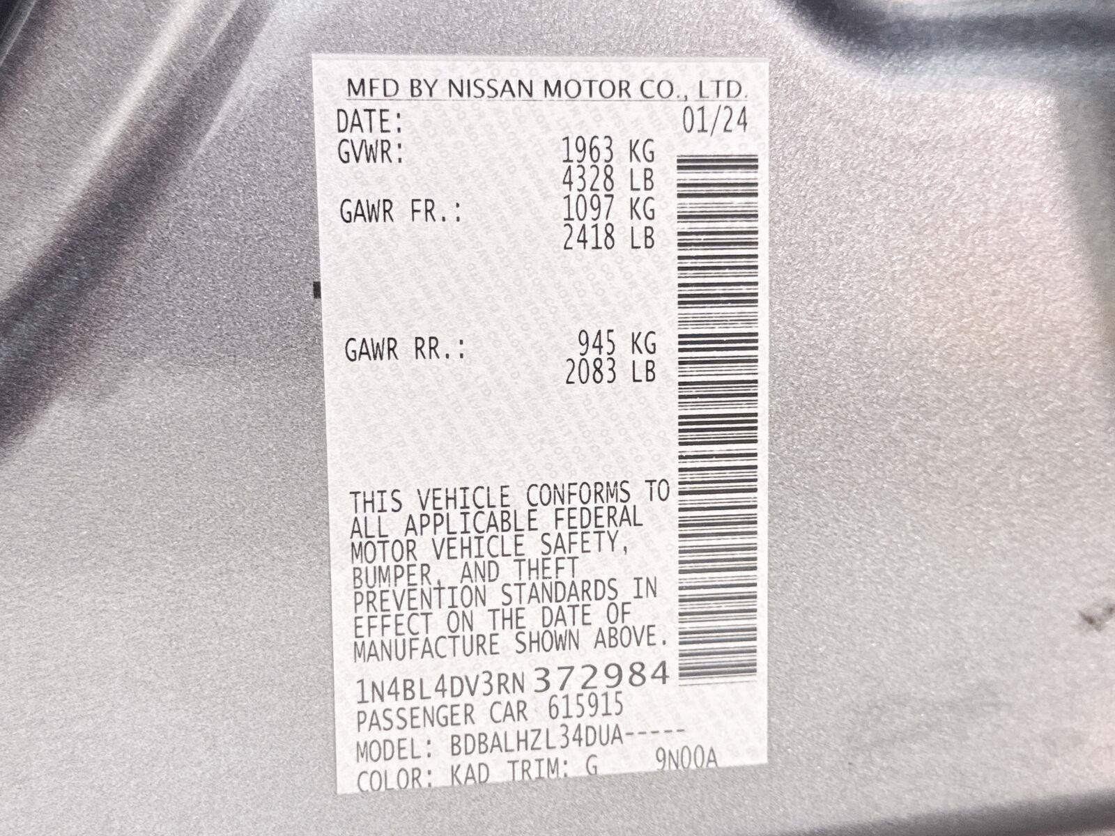 Used 2024 Nissan Altima 2.5 SV FWD image 35