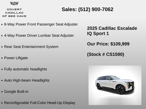Used 2025 Cadillac Escalade IQ Sport 1 w/ Smart Trailering package image 12