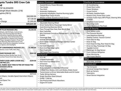 Used 2020 Toyota Tundra SR5 w/ TRD Sport Plus Package image 33