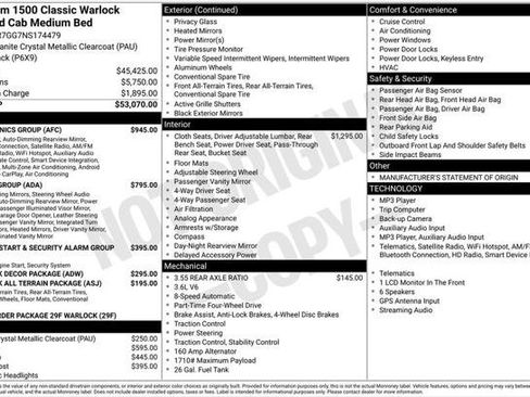 Certified 2022 RAM 1500 Warlock w/ Electronics Group AWD/4WD image 11