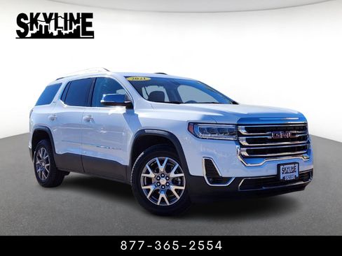 Used 2021 GMC Acadia SLT w/ LPO, Bright Accent Package image 1
