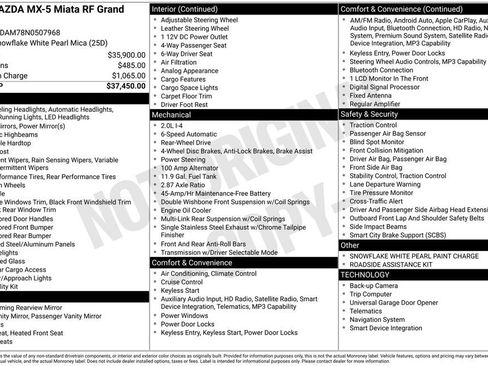 Used 2022 MAZDA MX-5 Miata RF Grand Touring image 39