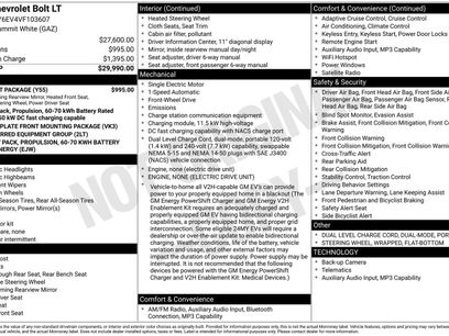 New 2027 Chevrolet Bolt LT w/ Comfort Package