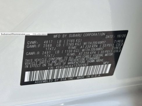 Certified 2026 Subaru Crosstrek 2.5i Wilderness AWD/4WD image 36