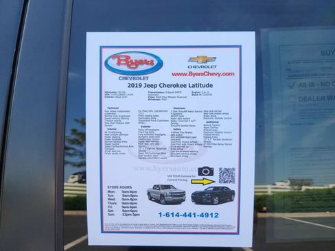 Used 2019 Jeep Cherokee Latitude w/ Popular Appearance Group FWD image 12