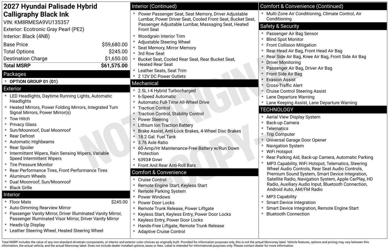 New 2027 Hyundai Palisade Calligraphy AWD/4WD image 18