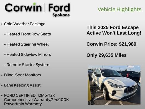 Used 2025 Ford Escape Active AWD/4WD image 6