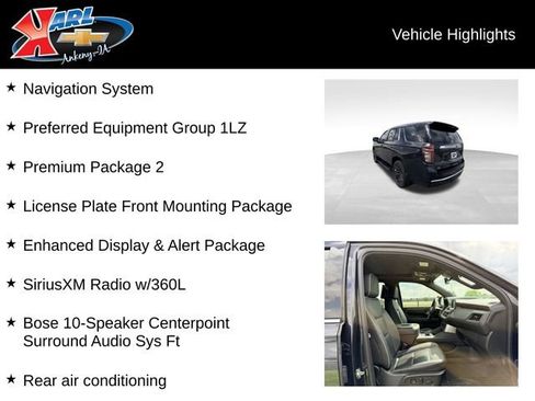 Used 2023 Chevrolet Tahoe Premier w/ Premium Package 2 AWD/4WD image 2