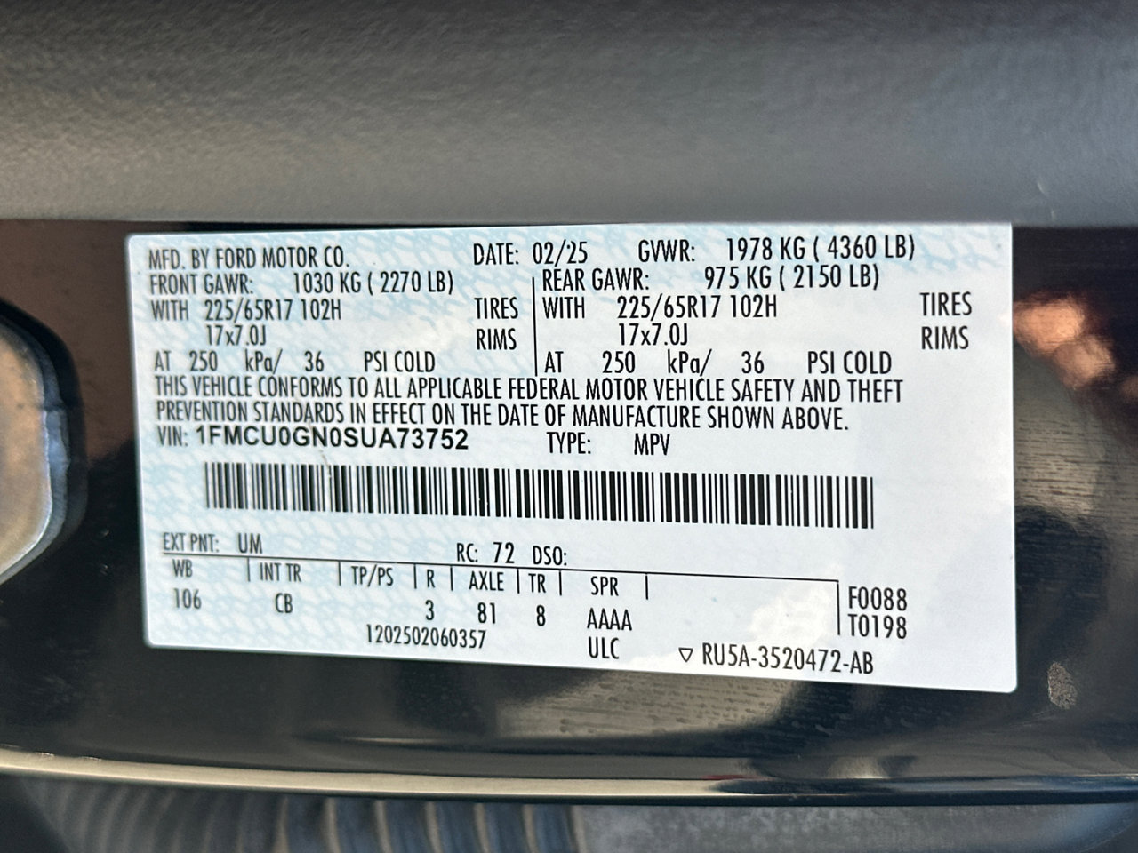 Certified 2025 Ford Escape Active FWD image 34