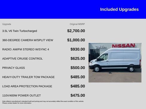 New 2025 Ford Transit 350 148 High Roof AWD w/ Load Area Protection Package image 13