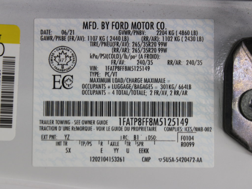 Used 2021 Ford Mustang GT Premium RWD image 57