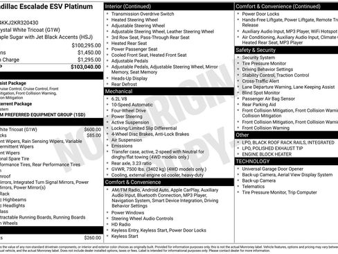 Used 2019 Cadillac Escalade ESV Platinum image 2