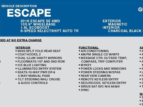 Used 2016 Ford Escape SE image 16