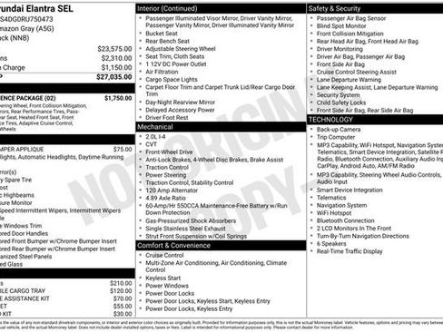 Used 2024 Hyundai Elantra SEL w/ Convenience Package FWD image 7