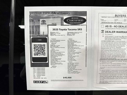 Certified 2025 Toyota Tacoma SR5 w/ SR5 Upgrade Package image 13