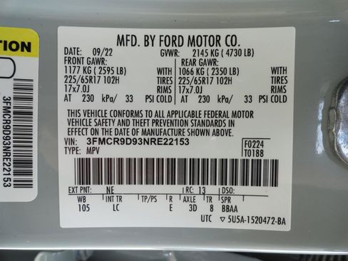 Certified 2022 Ford Bronco Sport Badlands AWD/4WD image 24