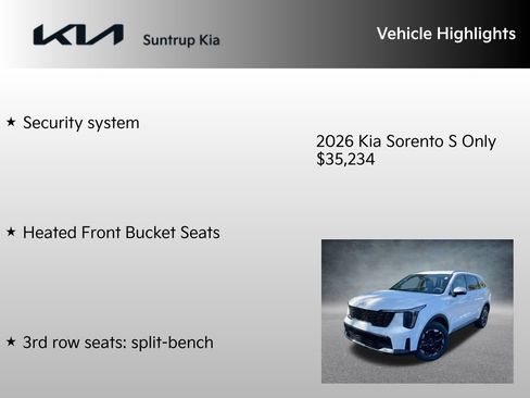 New 2026 Kia Sorento S image 15