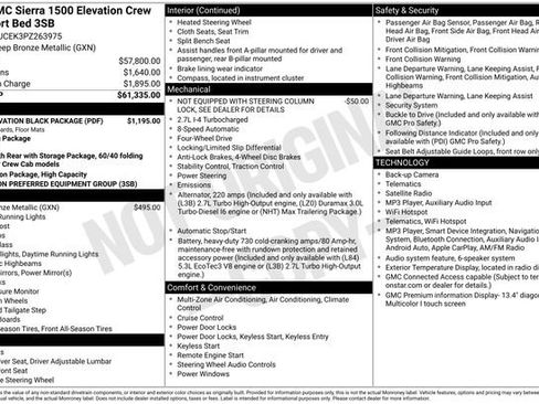 Used 2023 GMC Sierra 1500 Elevation w/ LPO, Elevation Black Package AWD/4WD image 2