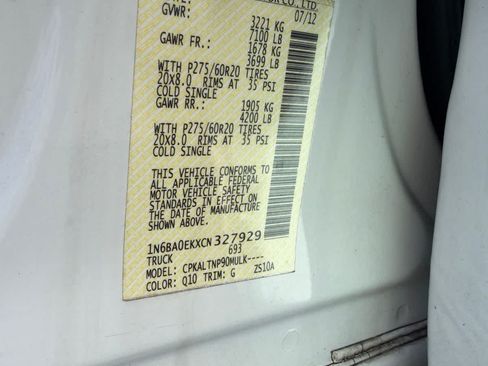Used 2012 Nissan Titan SV w/ Sport Appearance Pkg RWD image 21