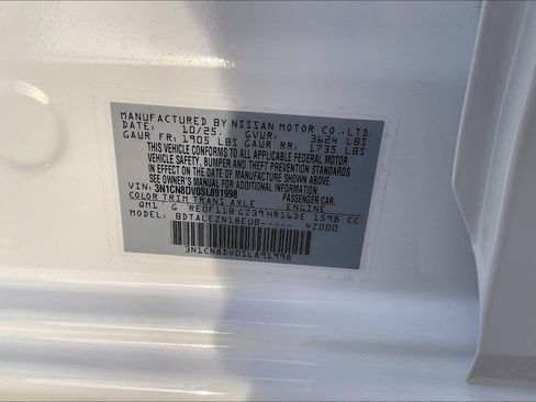 New 2025 Nissan Versa S w/ Trunk Package image 19