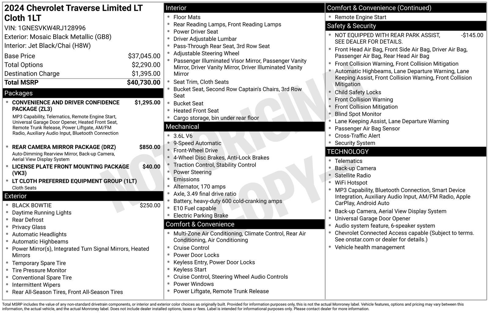 Used 2024 Chevrolet Traverse LT FWD image 4