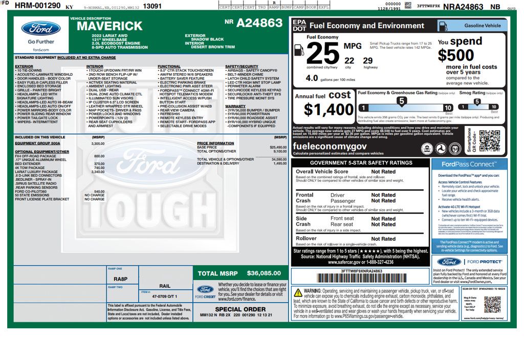 Used 2022 Ford Maverick Lariat w/ Lariat Luxury Package AWD/4WD image 4