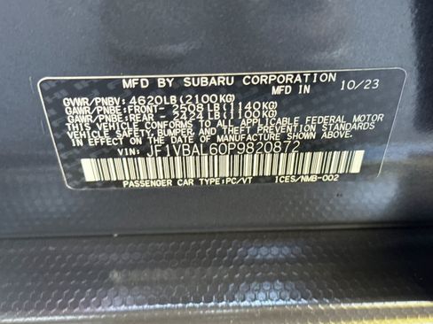 Used 2023 Subaru WRX Limited AWD/4WD image 33