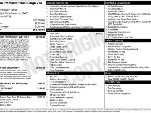 Used 2024 RAM ProMaster 2500 w/ Quick Order Package 22H SLT+ image 37