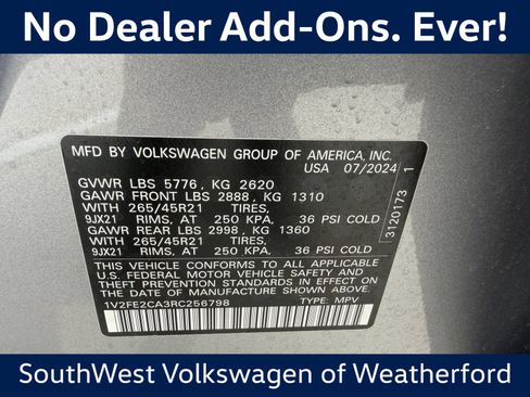 Used 2024 Volkswagen Atlas Cross Sport SEL Premium R-Line AWD/4WD image 30