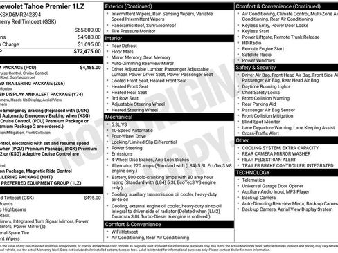 Used 2021 Chevrolet Tahoe Premier w/ Premium Package image 15