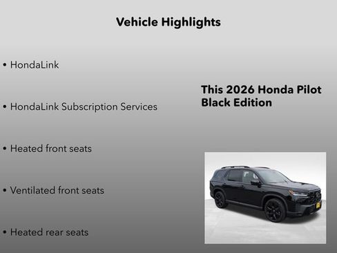 New 2026 Honda Pilot Black Edition image 34