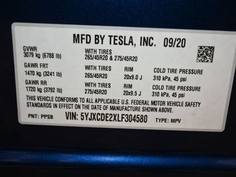 Used 2020 Tesla Model X Long Range AWD/4WD image 6