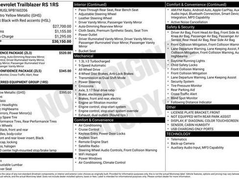 Certified 2023 Chevrolet TrailBlazer RS w/ Convenience Package image 34