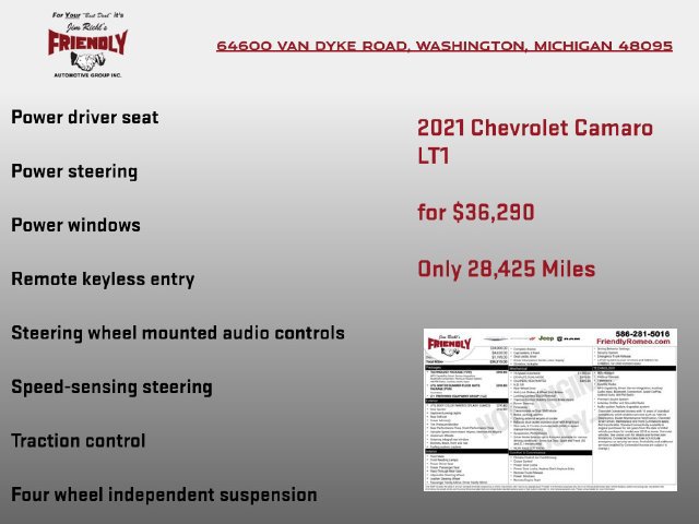 Used 2021 Chevrolet Camaro LT w/ Technology Package RWD image 5