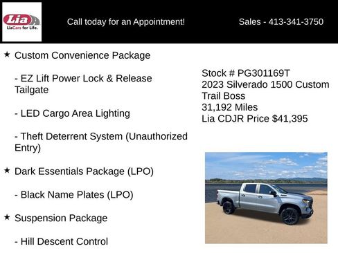 Used 2023 Chevrolet Silverado 1500 Custom Trail Boss w/ LPO, Dark Essentials Package AWD/4WD image 26